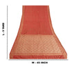 Sanskriti Vintage Brick Red Heavy Sarees Pure Silk Hand Beaded Banarasi Woven Sari Sustainable Fabric
