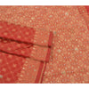 Sanskriti Vintage Brick Red Heavy Sarees Pure Silk Hand Beaded Banarasi Woven Sari Sustainable Fabric