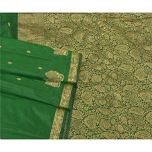 Load image into Gallery viewer, Sanskriti Vintage Green Heavy Wedding Sarees Art Silk Woven Brocade Sari Fabric
