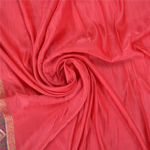 Load image into Gallery viewer, Sanskriti Vintage Heavy Pink Sarees Pure Satin Silk Woven Brocade Sari Fabric
