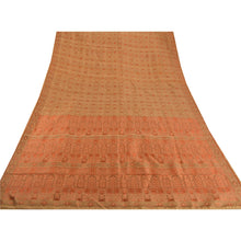 Load image into Gallery viewer, Sanskriti Vintage Cream Heavy Saree 100% Pure Silk Craft 5 Yd Fabric Woven Sari
