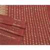 Sanskriti Vintage Heavy Red Sarees Pure Satin Silk Woven Brocade Sari 5yd Sustainable Fabric