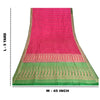 Sanskriti Vintage Pink Heavy Sarees Pure Satin Silk Woven Brocade Sari Sustainable Fabric
