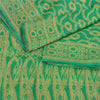 Sanskriti Vintage Green Heavy Party Sarees Blend Silk Woven Brocade Sari Sustainable Fabric