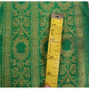 Sanskriti Vintage Green Heavy Party Sarees Blend Silk Woven Brocade Sari Sustainable Fabric