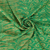 Sanskriti Vintage Green Heavy Party Sarees Blend Silk Woven Brocade Sari Sustainable Fabric