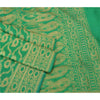 Sanskriti Vintage Green Heavy Party Sarees Blend Silk Woven Brocade Sari Sustainable Fabric
