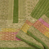 Sanskriti Vintage Green Heavy Sarees Pure Satin Silk Woven Brocade Sari Sustainable Fabric