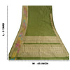 Sanskriti Vintage Green Heavy Sarees Pure Satin Silk Woven Brocade Sari Sustainable Fabric