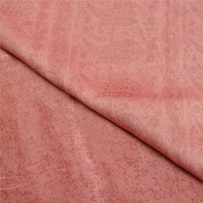 Sanskriti Vintage Red Heavy Sarees Pure Satin Silk Woven Brocade Sari Sustainable Fabric