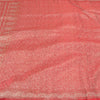 Sanskriti Vintage Red Heavy Sarees Pure Satin Silk Woven Brocade Sari Sustainable Fabric