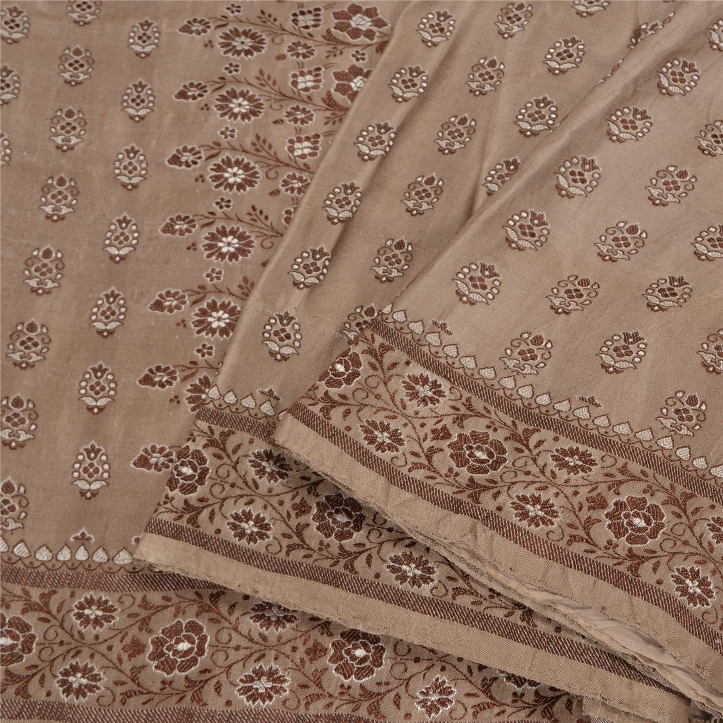 Sanskriti Vintage Pink Indian Heavy Sarees Pure Satin Silk Woven Sari Sustainable Fabric