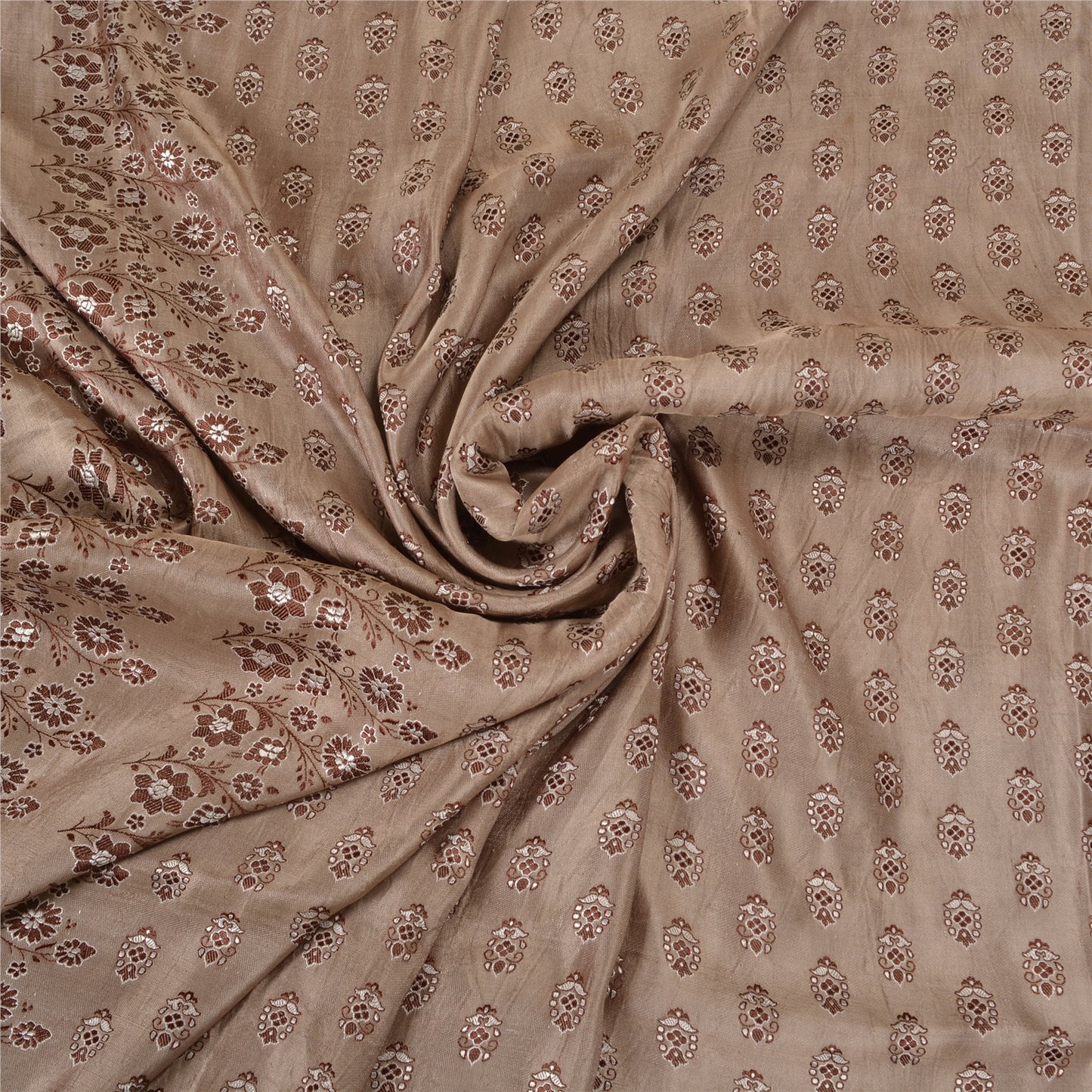 Sanskriti Vintage Pink Indian Heavy Sarees Pure Satin Silk Woven Sari Sustainable Fabric