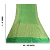 Sanskriti Vintage Green Heavy Indian Sarees Blend Silk Woven Sari 5 YD Sustainable Fabric
