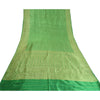 Sanskriti Vintage Green Heavy Indian Sarees Blend Silk Woven Sari 5 YD Sustainable Fabric