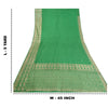 Sanskriti Vintage Green Heavy Sarees Pure Satin Silk Woven Brocade Sari Sustainable Fabric