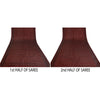 Sanskriti Vintage Dark Red Sarees Pure Satin Woven Brocade/Banarasi Sari Sustainable Fabric