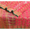 Sanskriti Vintage Hot Pink Sarees 100% Pure Silk Banarasi Brocade Hand Woven Premium Sari 5 YD Sustainable Fabric