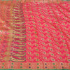 Sanskriti Vintage Hot Pink Sarees 100% Pure Silk Banarasi Brocade Hand Woven Premium Sari 5 YD Sustainable Fabric