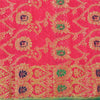 Sanskriti Vintage Hot Pink Sarees 100% Pure Silk Banarasi Brocade Hand Woven Premium Sari 5 YD Sustainable Fabric