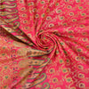 Sanskriti Vintage Hot Pink Sarees 100% Pure Silk Banarasi Brocade Hand Woven Premium Sari 5 YD Sustainable Fabric