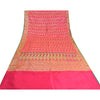 Sanskriti Vintage Hot Pink Sarees 100% Pure Silk Banarasi Brocade Hand Woven Premium Sari 5 YD Sustainable Fabric