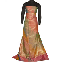 Load image into Gallery viewer, Sanskriti Vintage Multicolor Wedding Sarees Pure Satin Silk Woven Sari Fabric
