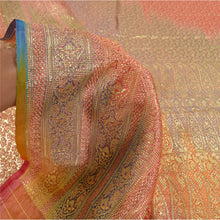 Load image into Gallery viewer, Sanskriti Vintage Multicolor Wedding Sarees Pure Satin Silk Woven Sari Fabric
