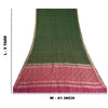 Sanskriti Vintage Pink/Green Sarees Pure Silk Woven Brocade/Banarasi Sari Sustainable Fabric