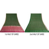 Sanskriti Vintage Pink/Green Sarees Pure Silk Woven Brocade/Banarasi Sari Sustainable Fabric