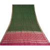 Sanskriti Vintage Pink/Green Sarees Pure Silk Woven Brocade/Banarasi Sari Sustainable Fabric