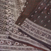 Sanskriti Vintage Brown Sarees Pure Satin Woven Brocade/Banarasi Sari Sustainable Fabric
