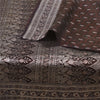 Sanskriti Vintage Brown Sarees Pure Satin Woven Brocade/Banarasi Sari Sustainable Fabric