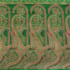 Sanskriti Vintage Green Sarees Pure Satin Woven Brocade/Banarasi Sari Sustainable Fabric