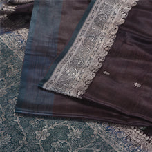 Load image into Gallery viewer, Sanskriti Vintage Green Sarees Pure Satin Silk Brocade/Banarasi Zari Sari Fabric
