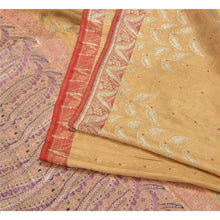 Load image into Gallery viewer, Sanskriti Vintage Peach/Pink Sarees Pure Satin Silk Brocade/Banarasi Sari Fabric
