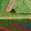 Sanskriti Vintage Green Sarees Pure Silk Woven Brocade/Banarasi Zari Sari Sustainable Fabric