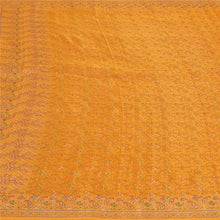 Load image into Gallery viewer, Sanskriti Vintage Yellow Sarees Pure Satin Woven Brocade/Banarasi Sari Fabric
