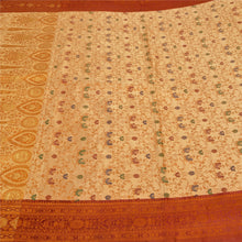 Load image into Gallery viewer, Sanskriti Vintage Golden/Dark Red Sarees Pure Satin Silk Woven Sari Fabric
