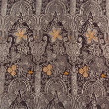 Load image into Gallery viewer, Sanskriti Vintage Black Sarees Pure Satin Silk Brocade/Banarasi Zari Sari Fabric
