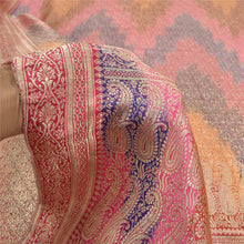 Load image into Gallery viewer, Sanskriti Vintage Multicolor Sarees Pure Satin Silk Brocade/Banarasi Sari Fabric
