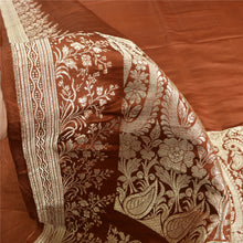 Load image into Gallery viewer, Sanskriti Vintage Bronze Sarees Pure Satin Woven Brocade/Banarasi Sari Fabric
