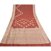 Sanskriti Vintage Dark Red Sarees Pure Satin Hand Beaded Banarasi Woven Brocade Sari  Sustainable Fabric
