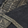 Sanskriti Vintage Black Sarees Pure Satin Zari Woven Brocade/Banarasi Sari Sustainable Fabric