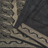 Sanskriti Vintage Black Sarees Pure Satin Zari Woven Brocade/Banarasi Sari Sustainable Fabric