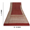 Sanskriti Vintage Dark Red Sarees Pure Satin Woven Brocade/Banarasi Sari Sustainable Fabric