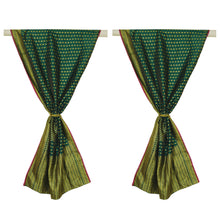 Load image into Gallery viewer, Sanskriti Vintage Green Heavy Saree Art Silk Banarasi Brocade Woven Fabric Sari
