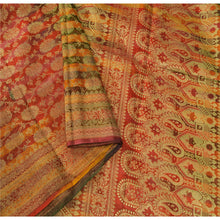 Load image into Gallery viewer, Sanskriti Vintage Heavy Saree Art Silk Banarasi Brocade Woven Fabric Ethnic Sari
