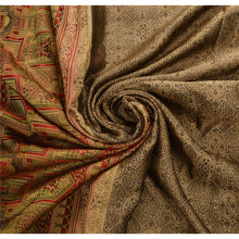 Load image into Gallery viewer, Sanskriti Vintage Cream Heavy Saree 100% Pure Satin Silk Woven 5 Yd Fabric Sari
