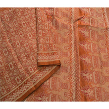 Load image into Gallery viewer, Sanskriti Vintage Peach Heavy Saree 100% Pure Satin Silk Woven Fabric Sari
